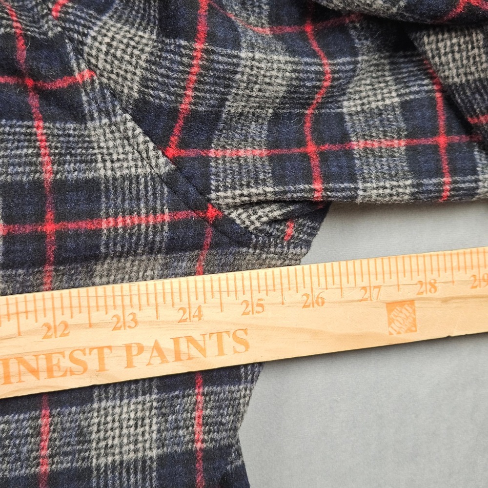 Kith Sheridan Shirt Jacket Mens XXL Navy Plaid Wool Blend FW2022 Button Up - Picture 7 of 10